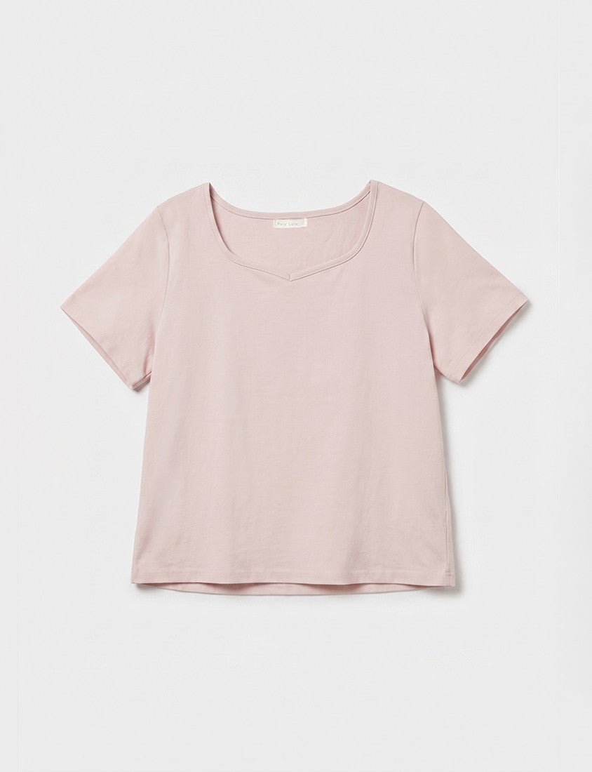 Upgraded 2.0! Sweetheart Neckline Plus Size Slim Tee