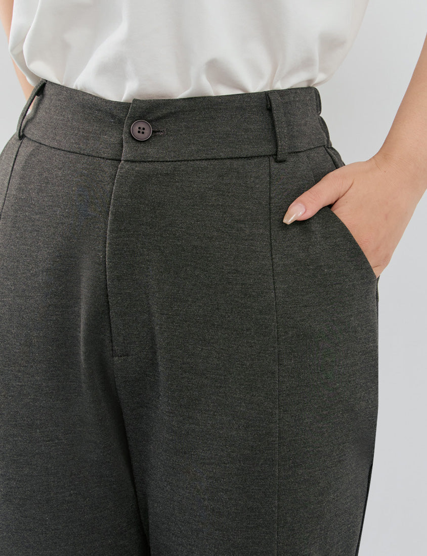 MISS. Pear-Shaped Friendly! Perfect Fit Slit Plus Size Flare Tailored Pants