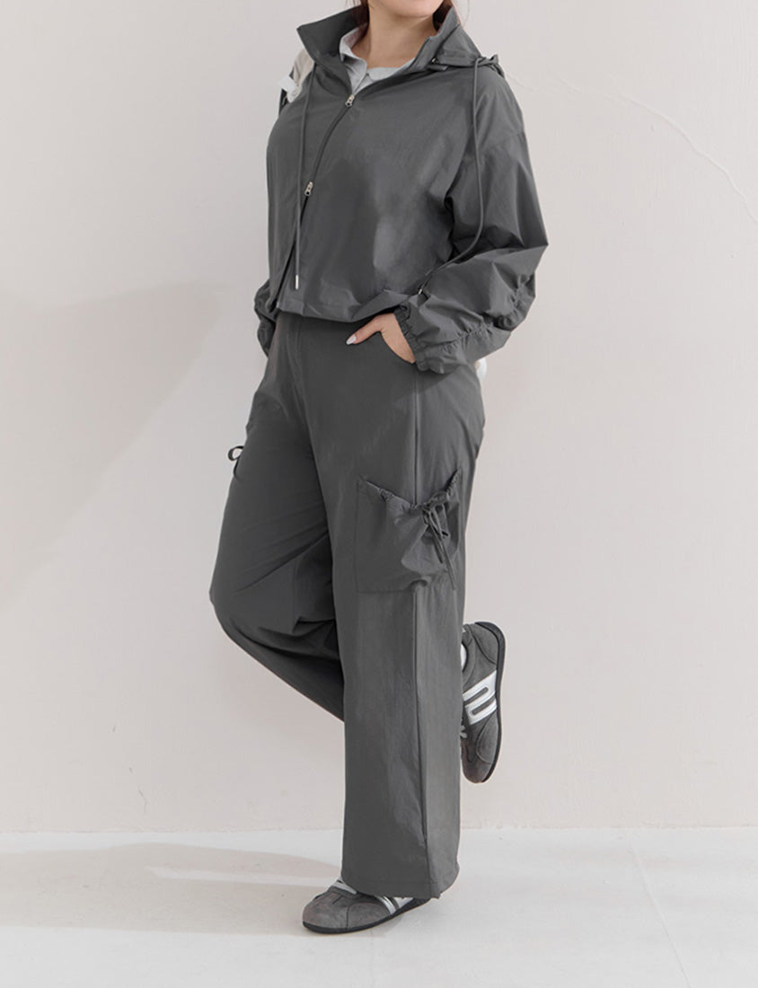 Instant Cooling UV-Protection Tie-Waist Plus Size Utility Pants