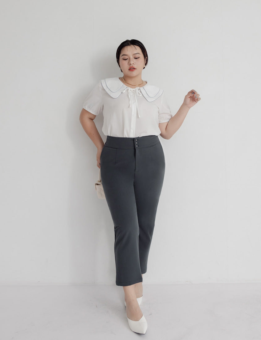 MISS. Apple-Shaped Body Friendly High Waist Plus Size Trousers