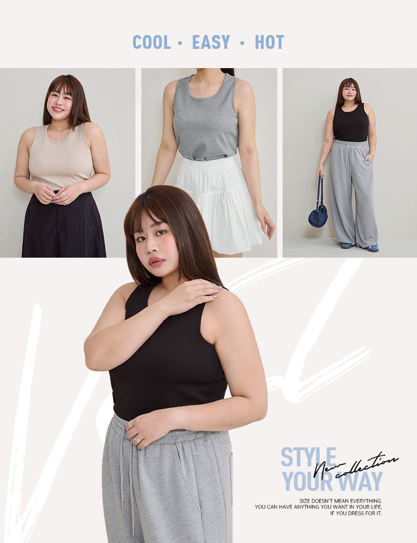 Silky Tencel Cooling Cloud Cotton Plus Size Tank Top