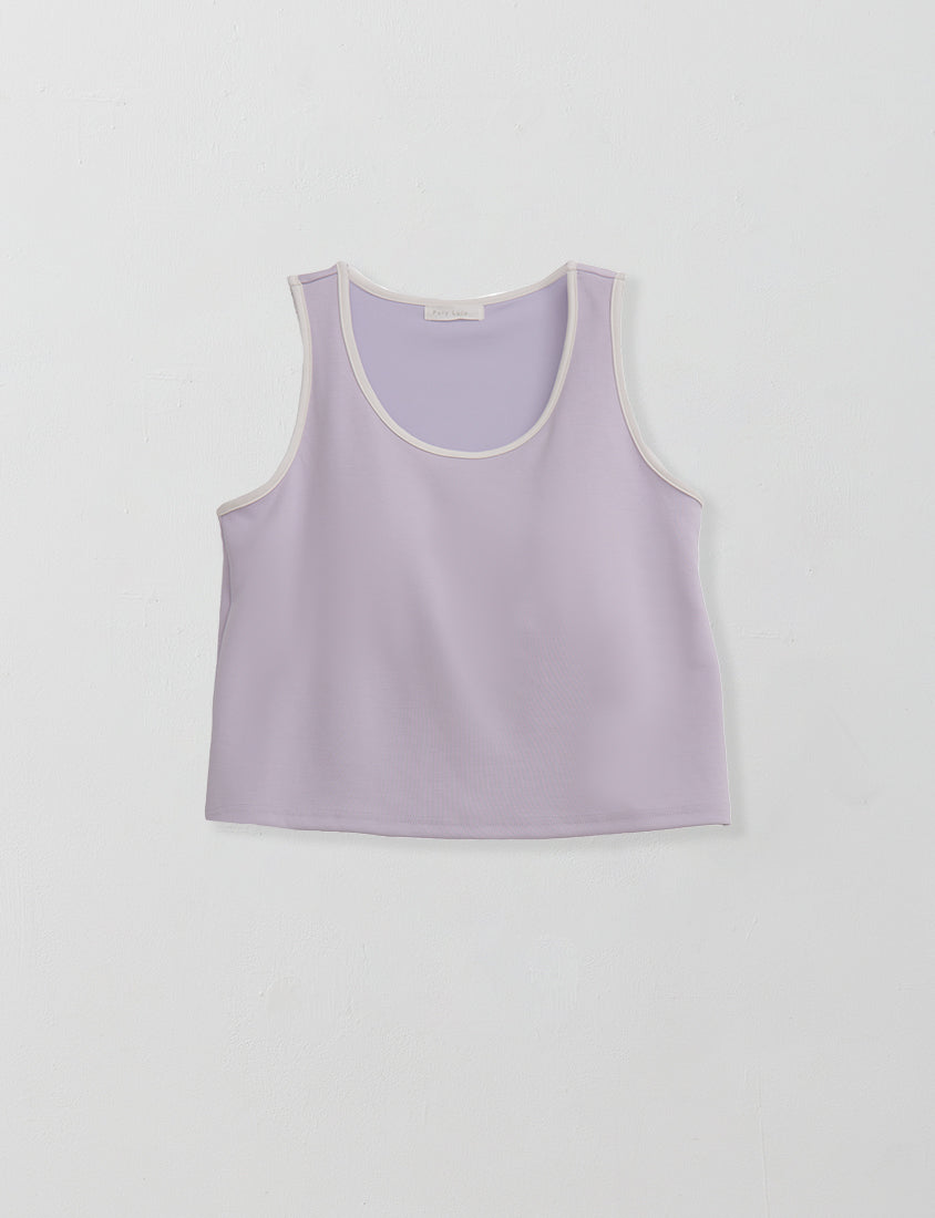 Pobra. Lyocell Cloud Cotton Contrast Plus Size Bra Tank Top