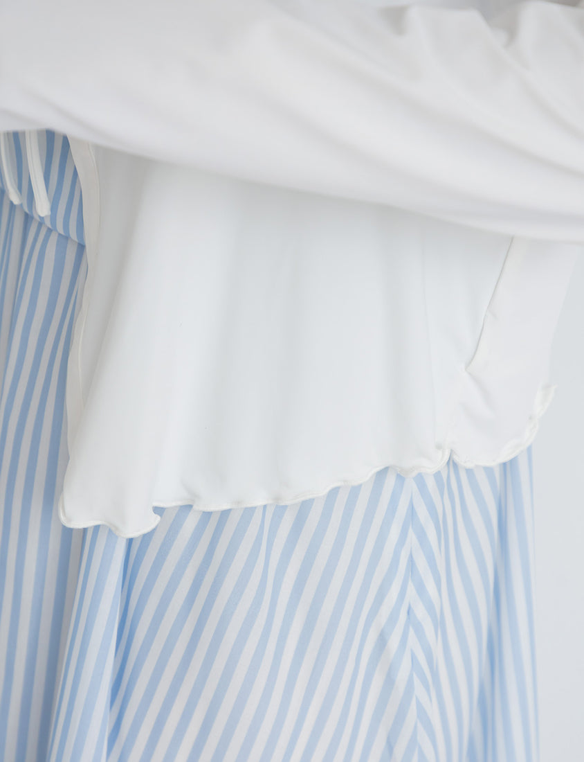 Instant Cooling UV-Protection Cropped Ruffle Trim Plus Size Cover Up