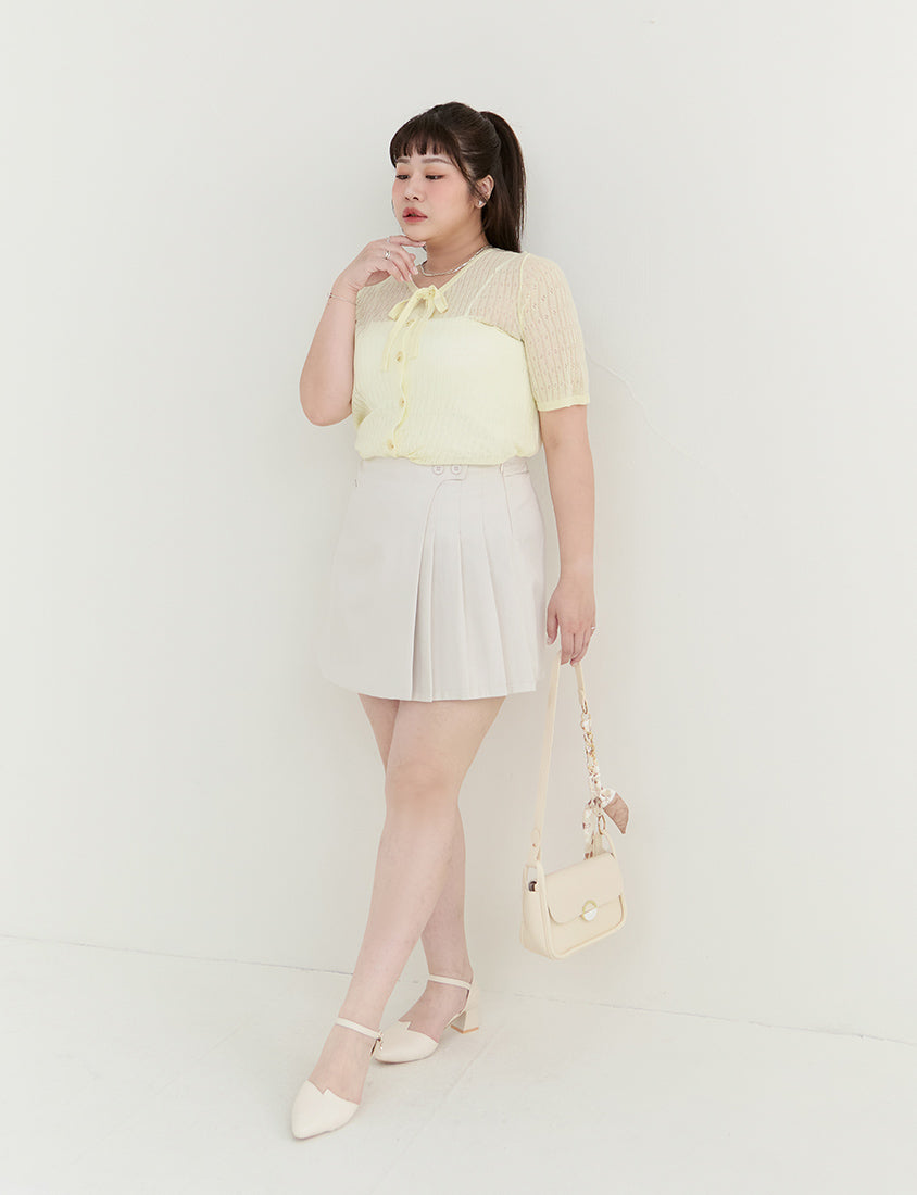 MISS. Lyocell Linen Ribbed Knit Plus Size Cardigan