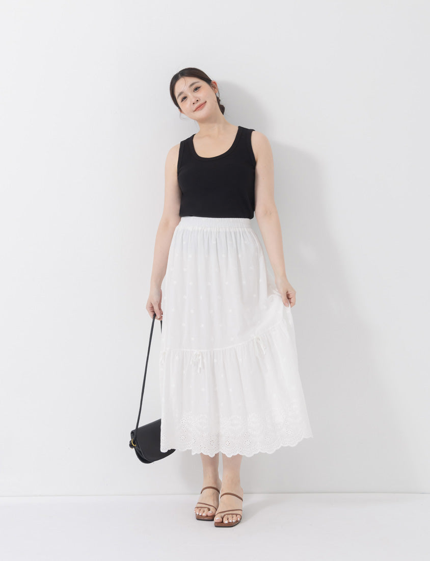 Basic Ribbed Sleeveless Plus Size Tank Top