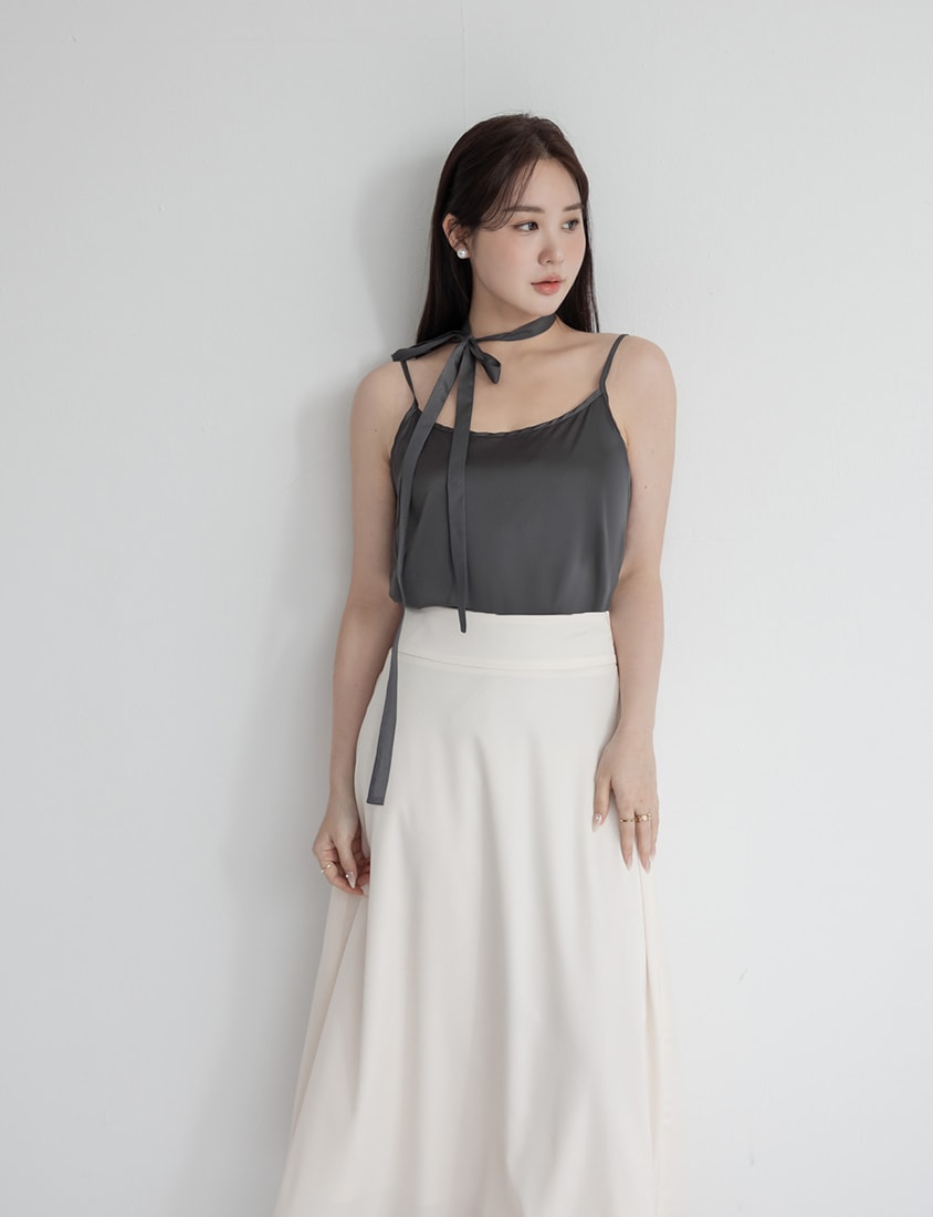MISS. Elegant Two-Piece Sheer Plus Size Top (With Tie)