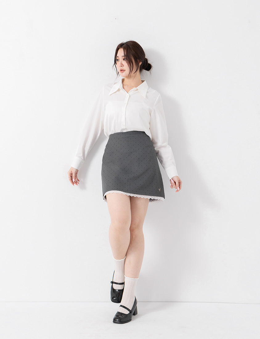 MISS. Minimal Breathable Lyocell Long Sleeve Plus Size Shirt