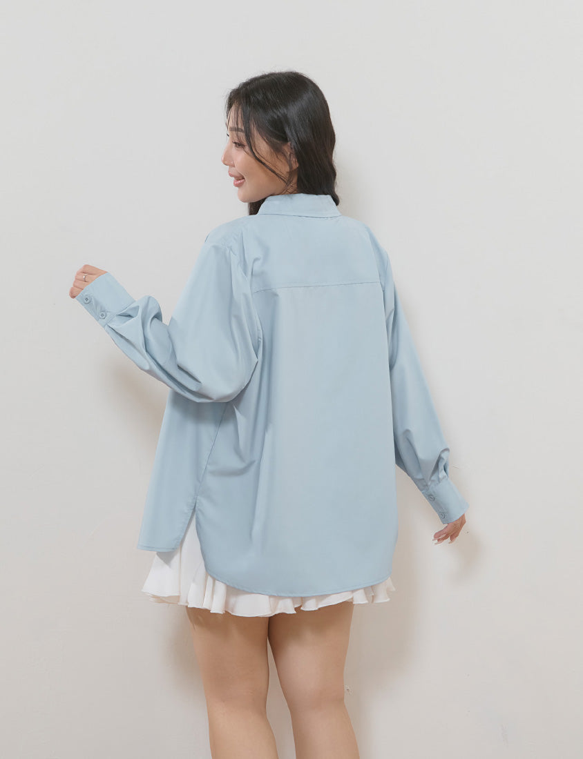 Icy Cooling Minimal Sun Protection Plus Size Shirt