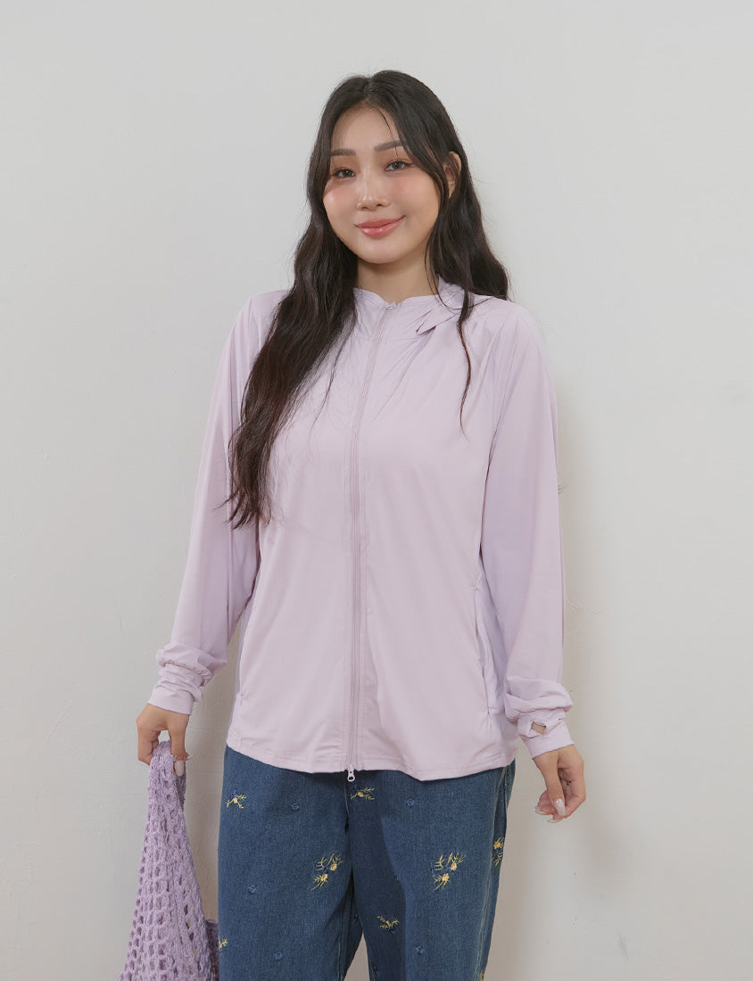 Icy Cooling Detachable Hooded Sun Protection Plus Size Jacket