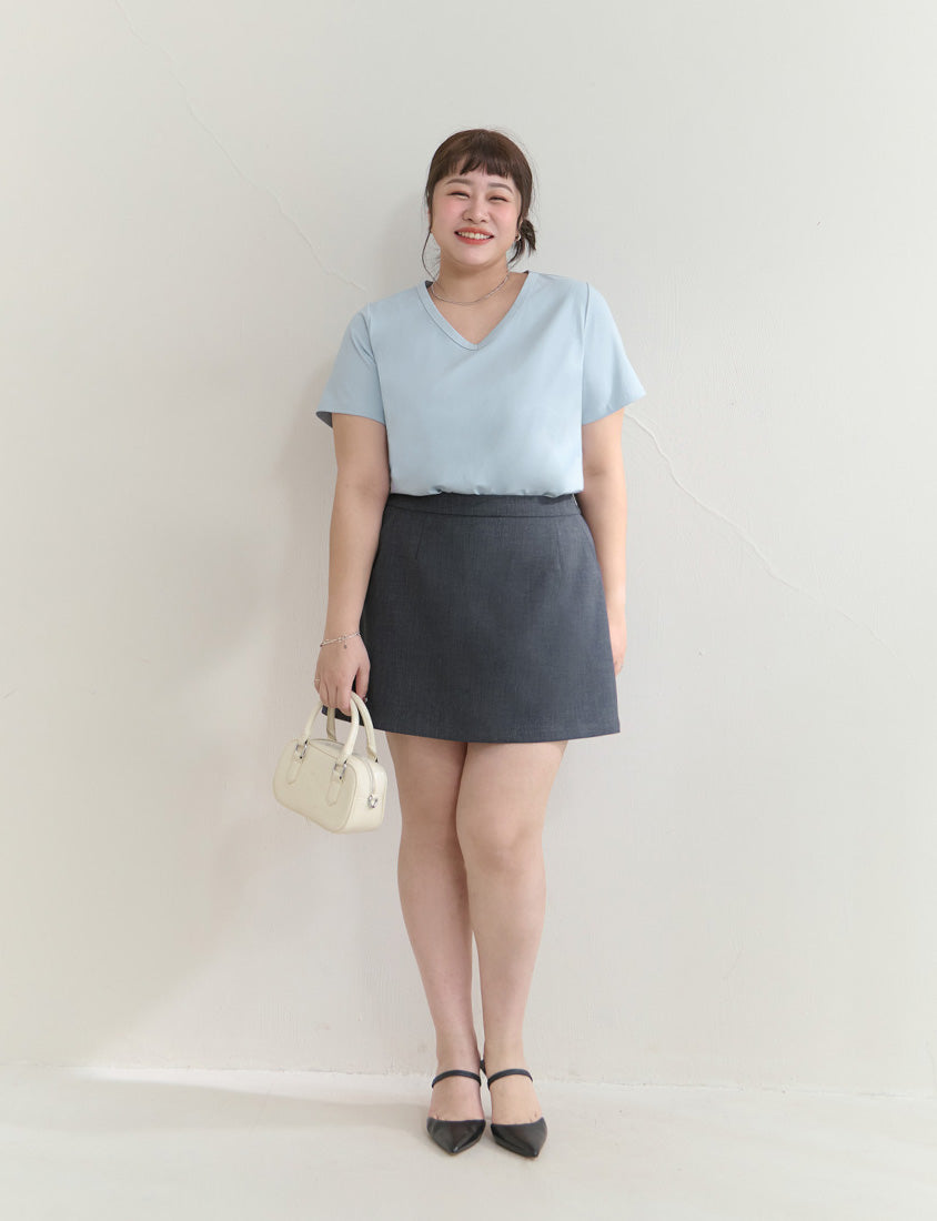 Upgraded 2.0! V-Neck Plus Size Slim Tee