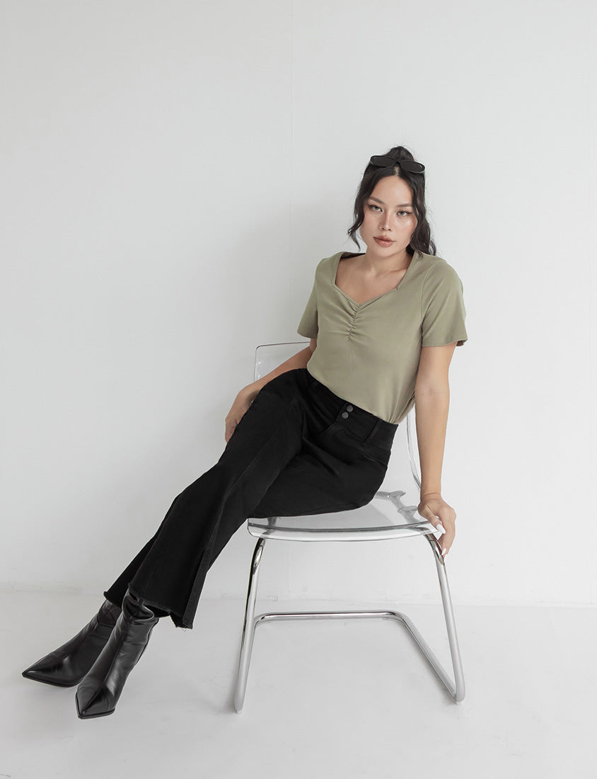 MUA! High Waist Tummy Flattering Supermodel Plus Size Flared Jeans