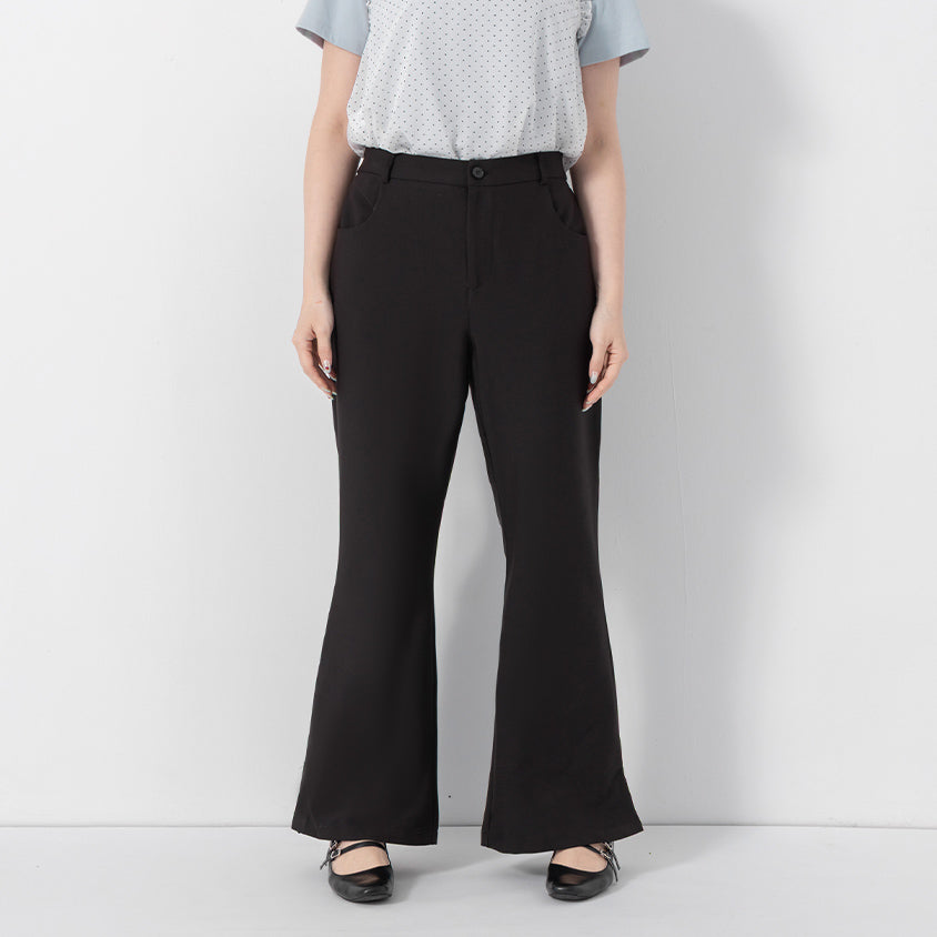 Perfect Proportion Slim Fit Plus Size Flared Trousers (Regular)