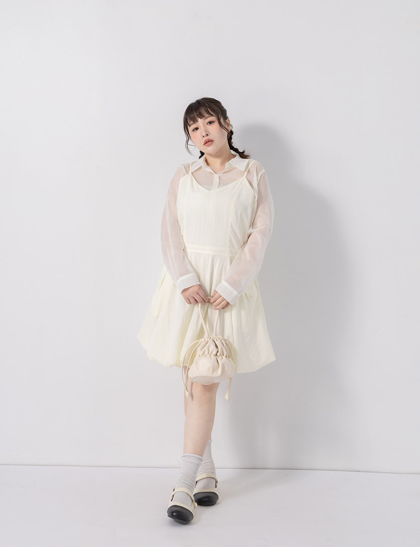 Subtle Sparkle Sheer Chiffon Back Slit Plus Size Shirt