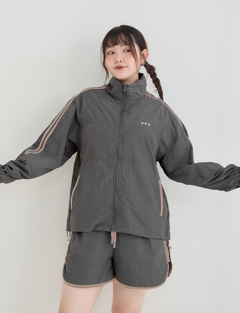 Instant Icy Cooling Contrast Sport Plus Size Jacket