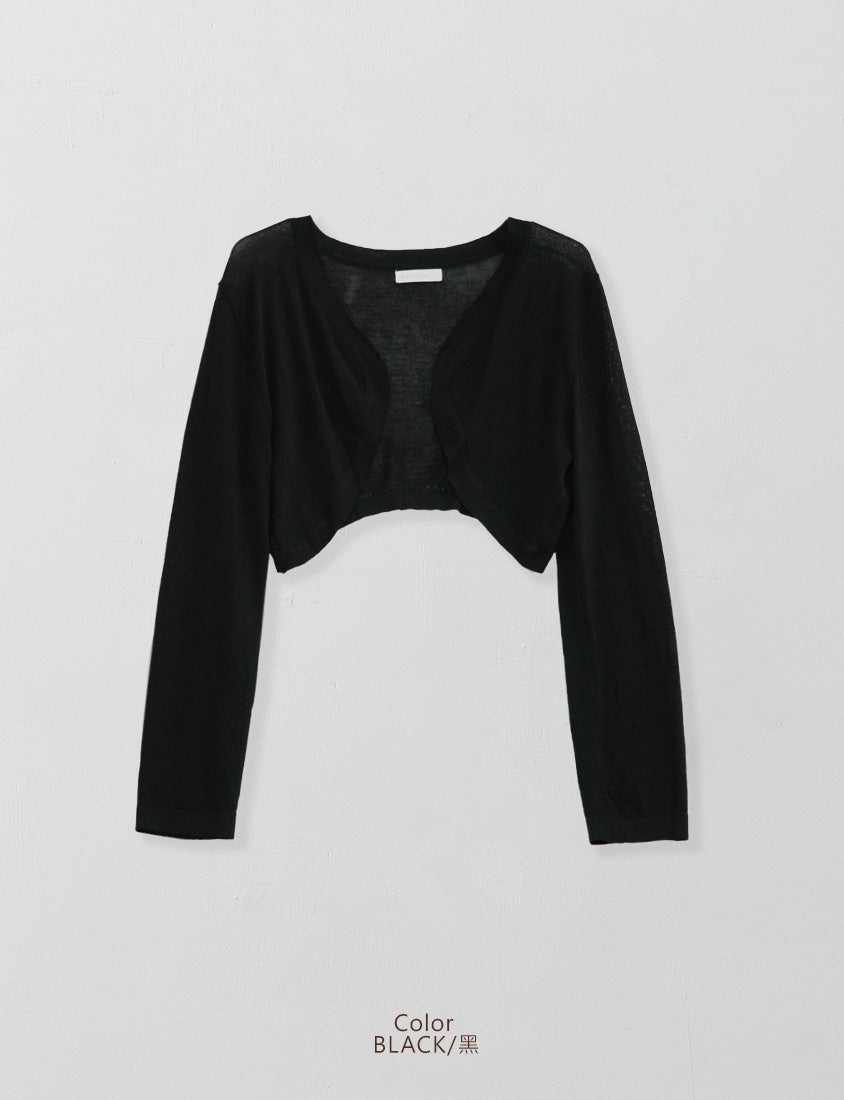 Semi Sheer Hem Plus Size Knit Cardigan