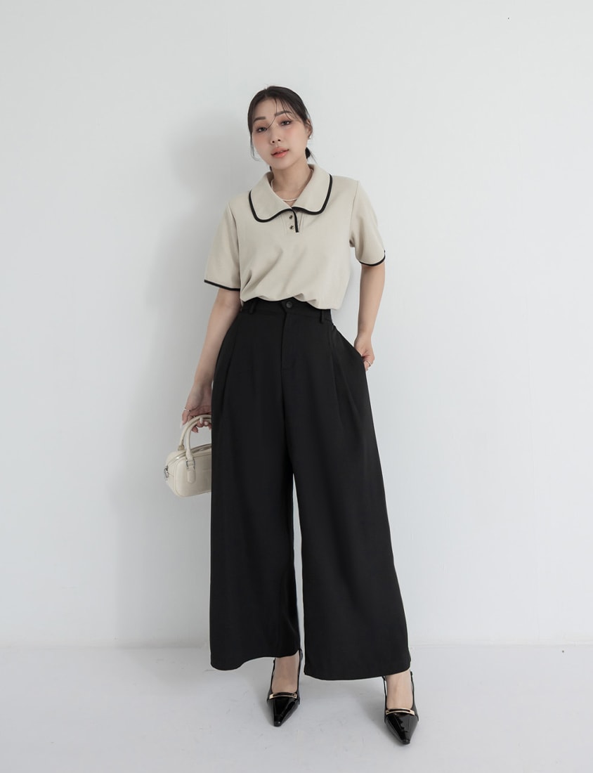 MISS. Lightweight Chiffon Waist Plus Size Long Pants