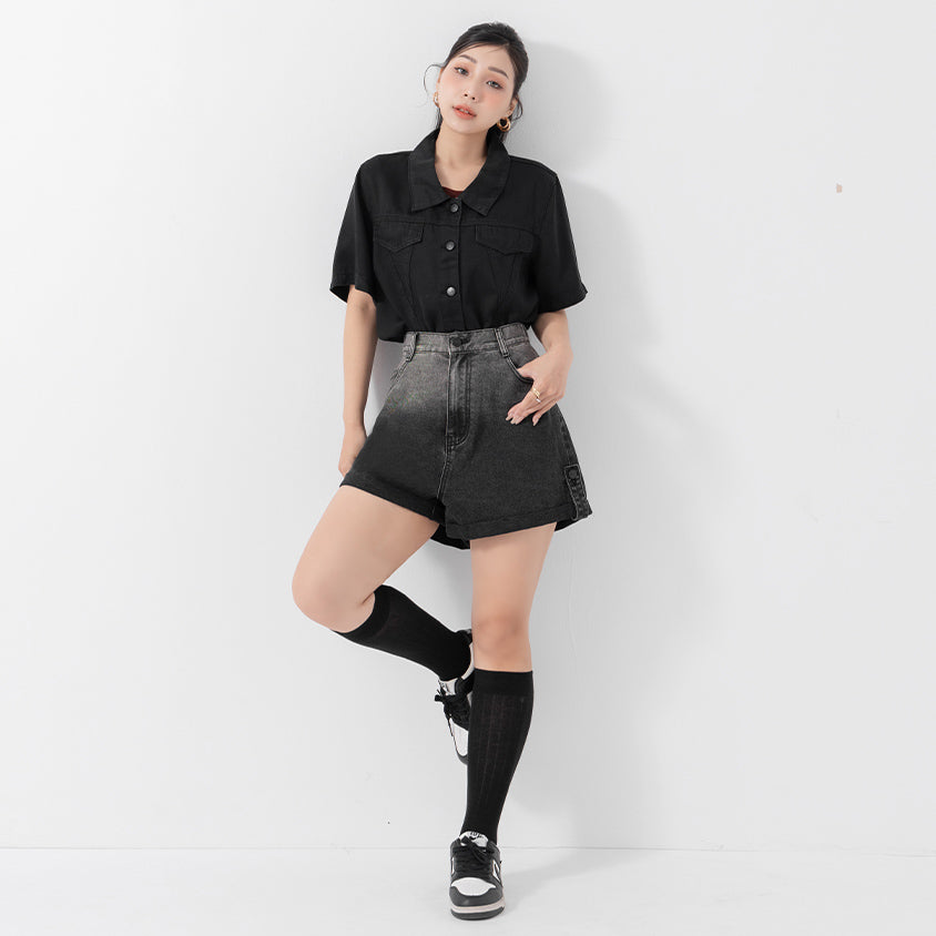 MUA! Cool Touch Lyocell Twill Cropped Plus Size Jacket