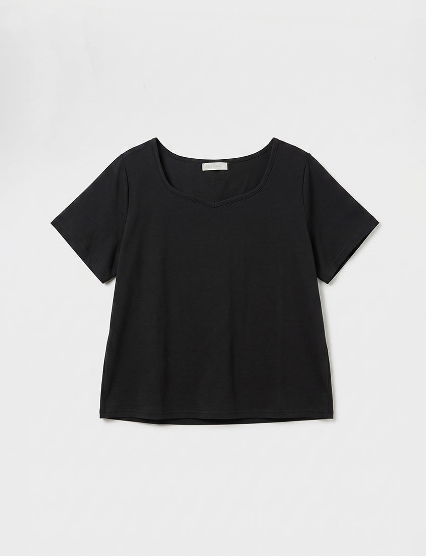 Upgraded 2.0! Sweetheart Neckline Plus Size Slim Tee