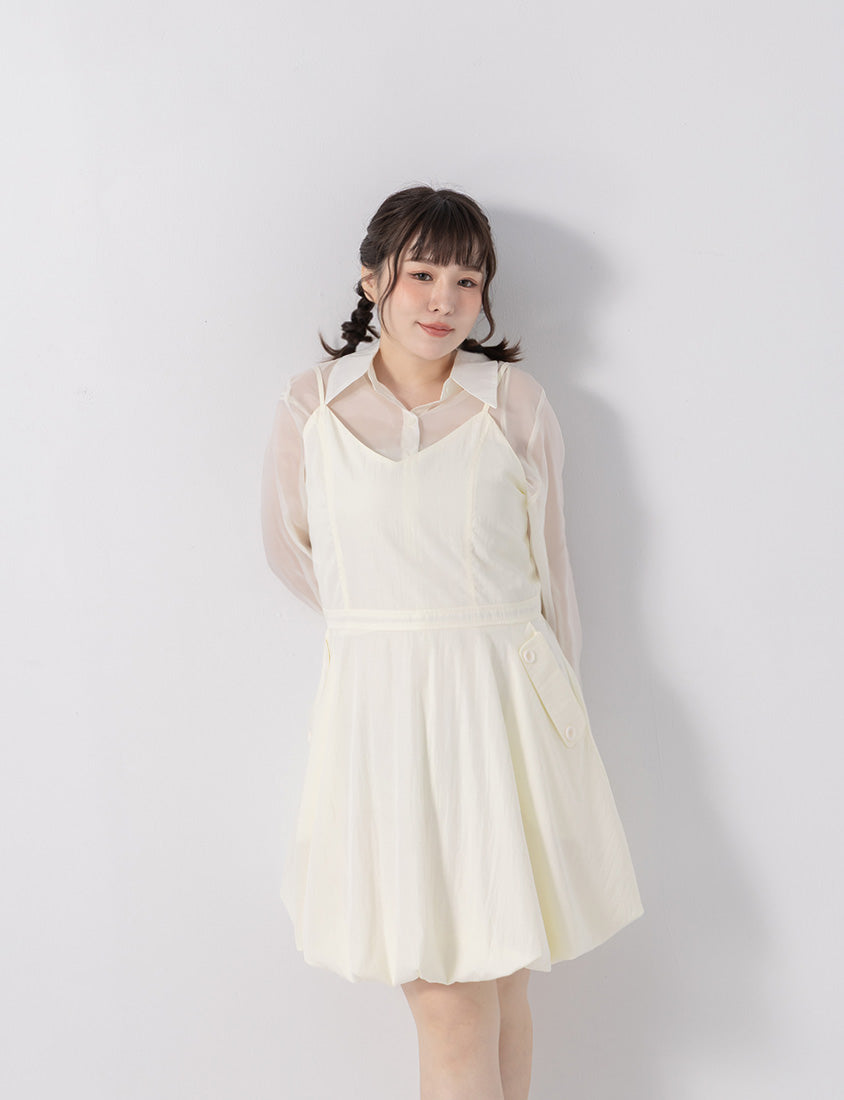 Subtle Sparkle Sheer Chiffon Back Slit Plus Size Shirt