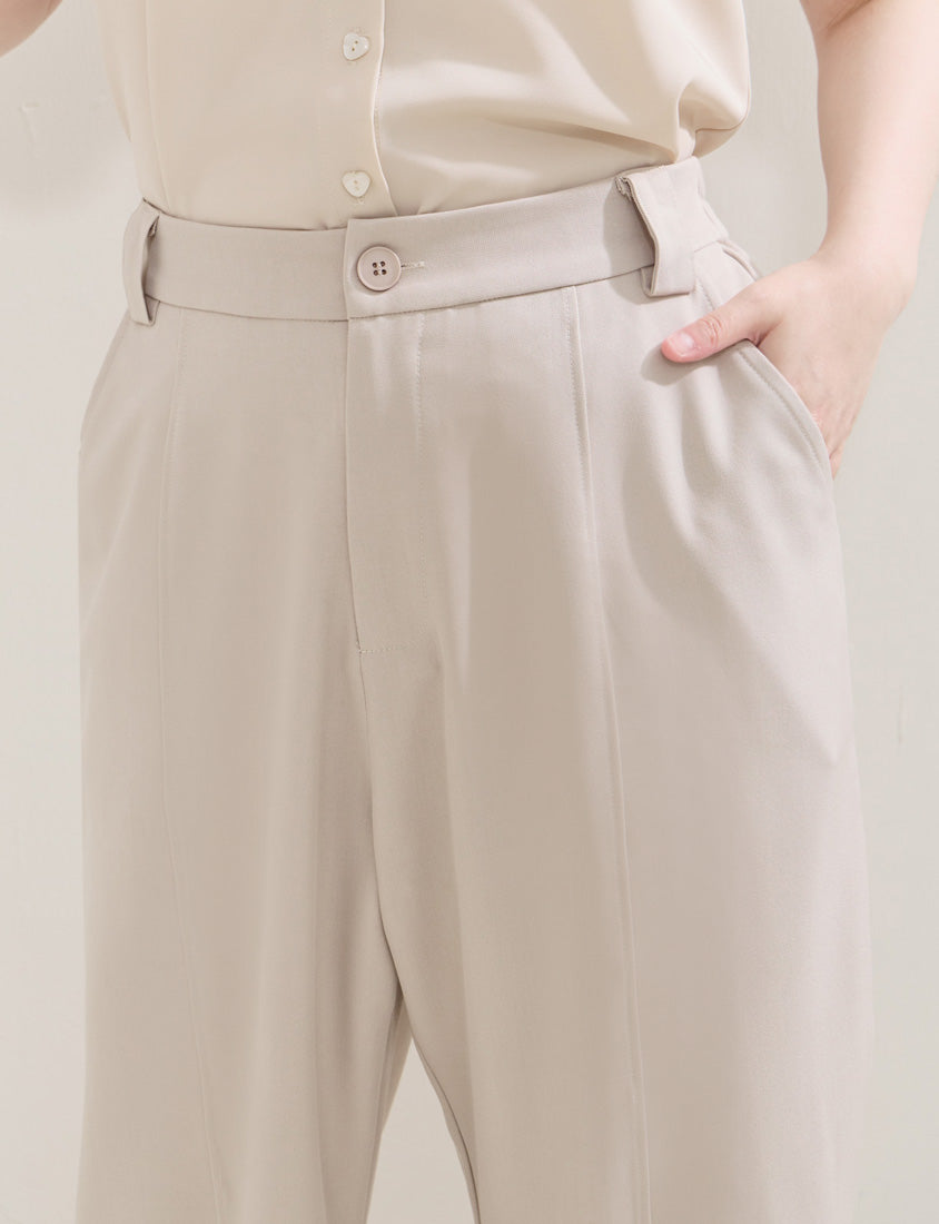 MISS. Clean Stitch Plus Size Tailored Trousers