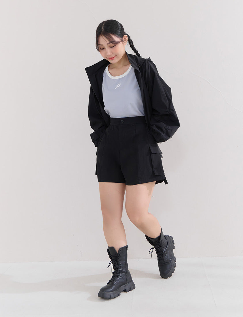 Instant Cooling UV-Protection Stitch Plus Size Utility Shorts