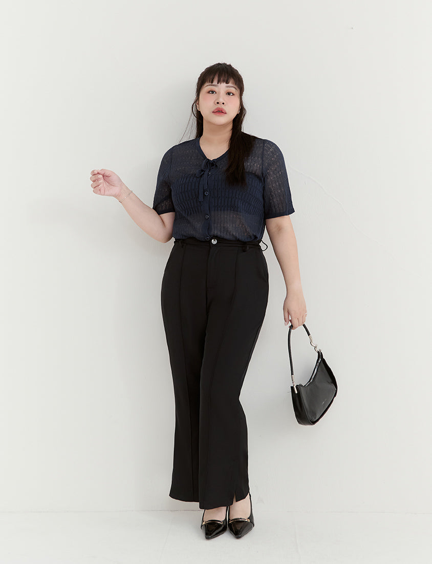 MISS. Instant Cooling Slim Fit Plus Size Flared Trousers