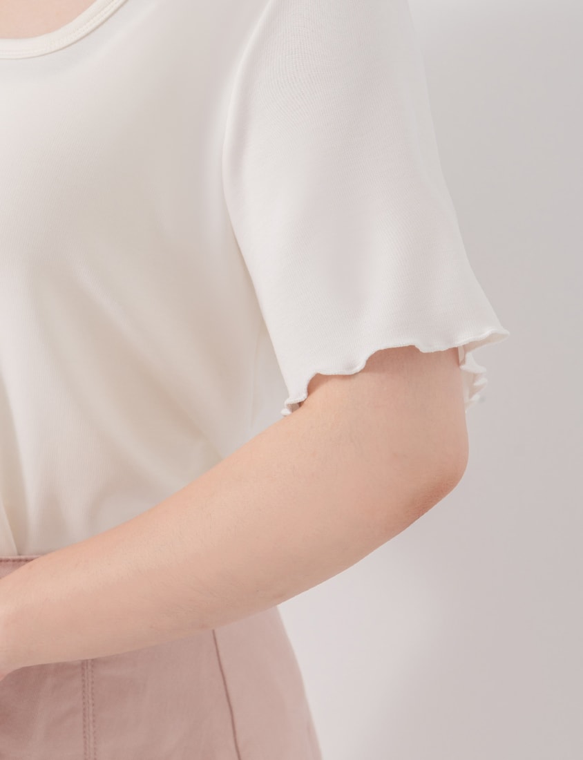 Instant Cooling Cloud Cotton Square Neck Plus Size Tee
