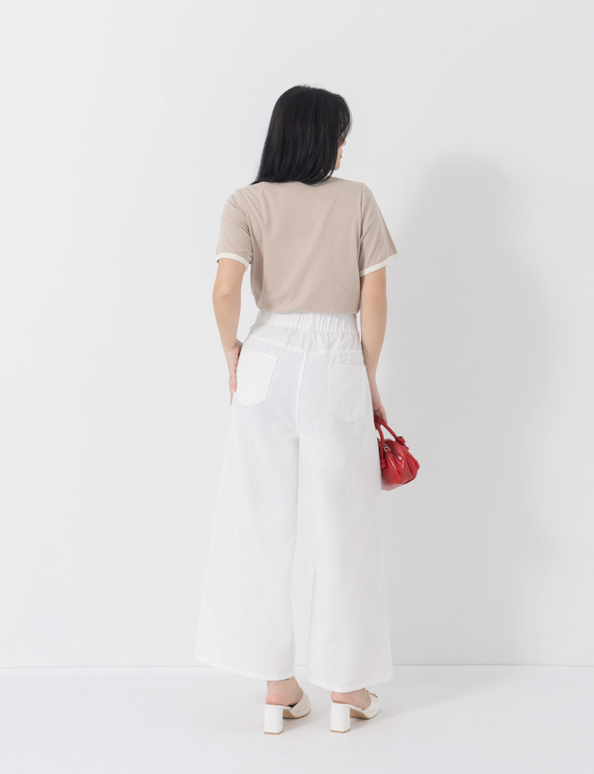 Contrast Cherry Embroidery Crewneck Plus Size Tee
