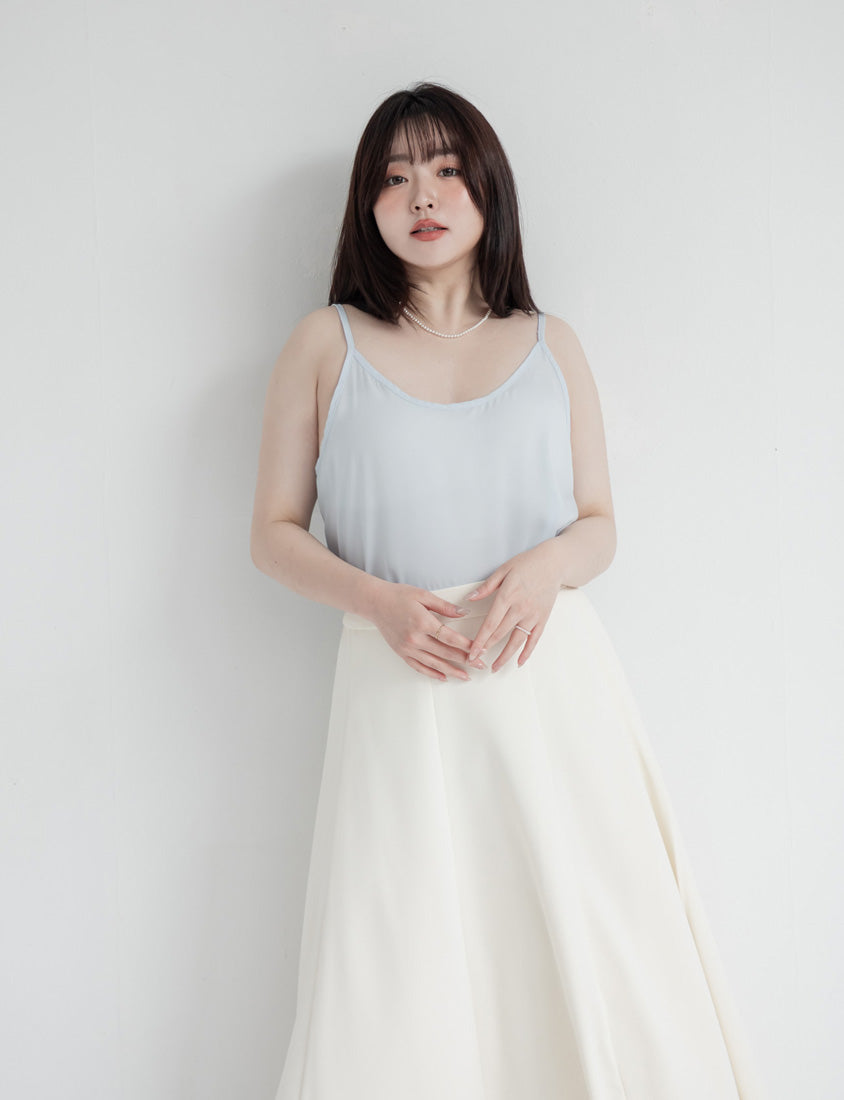 MISS. Two-Piece Sheer Embroidered Plus Size Shirt (With Inner Cami Top)