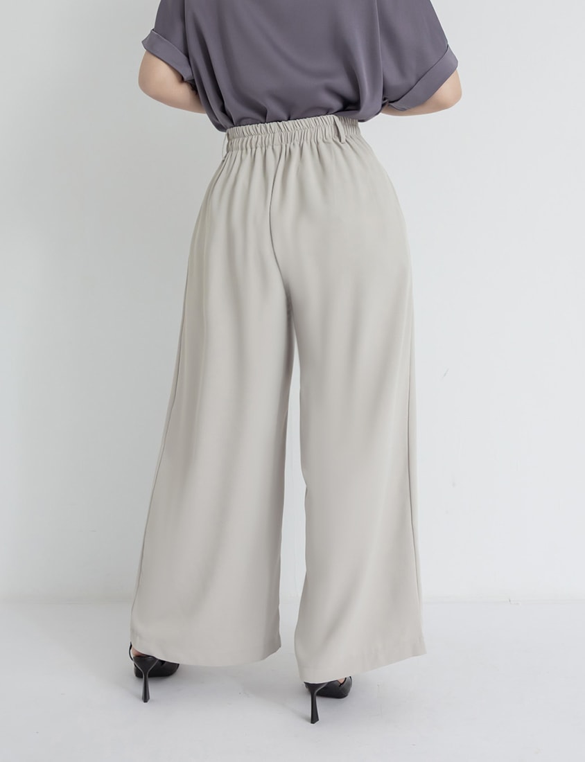 MISS. Lightweight Chiffon Waist Plus Size Long Pants
