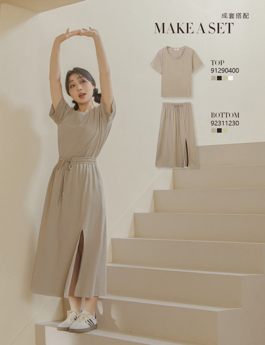 Silky Cool Liquid Touch Cotton Short Sleeve Plus Size Tee