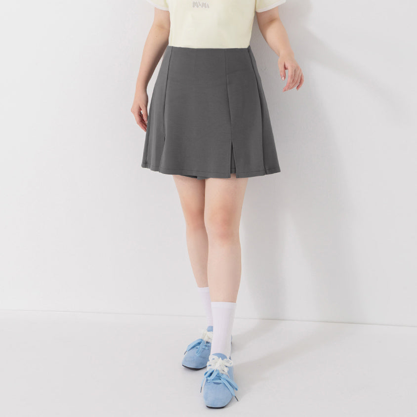 Cloud Cotton A-line Slit Plus Size Skort