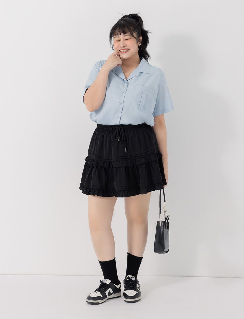 Instant Cooling Cuban Collar Oversized Sun Protection Plus Size Shirt