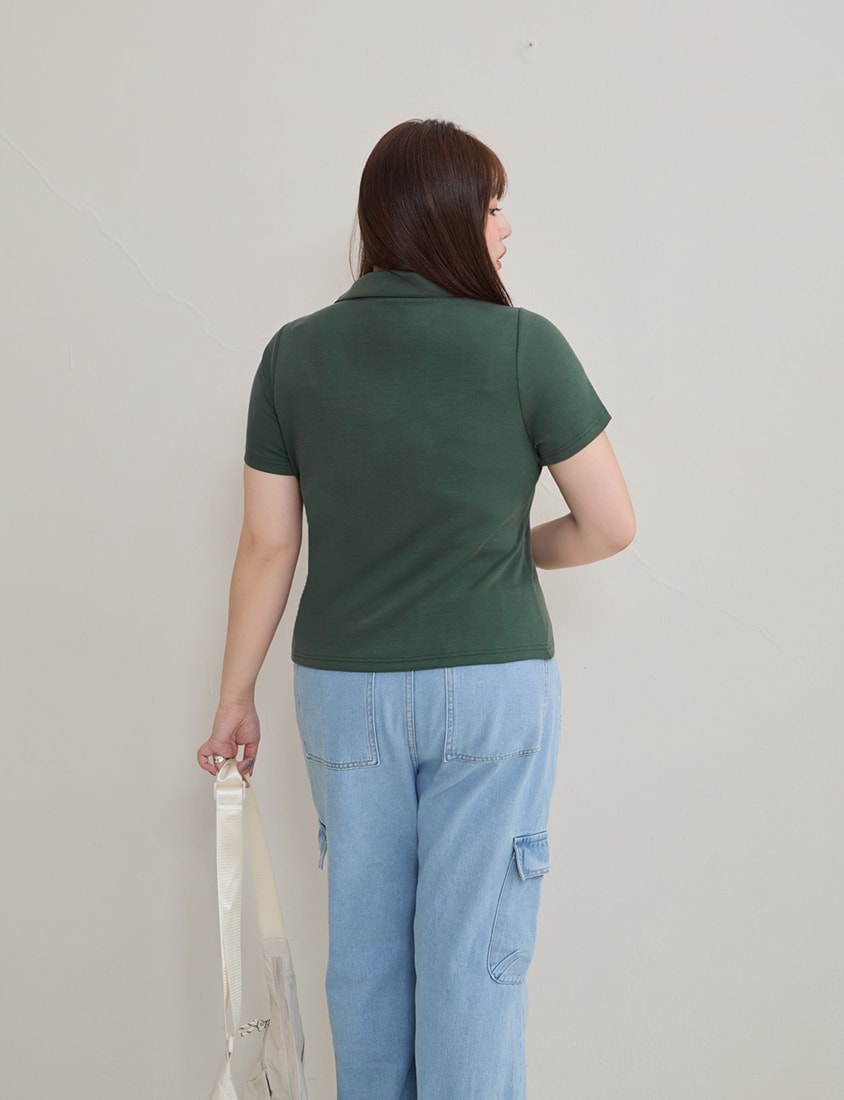 Instant Cool Cloud Cotton Double Zip Plus Size Shirt