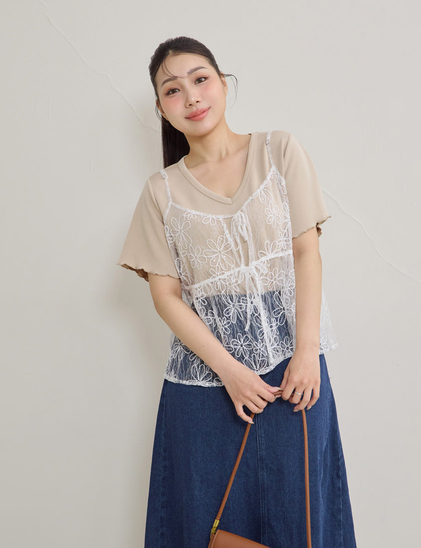 Instant Cool Cloud Cotton V-Neck Plus Size Tee