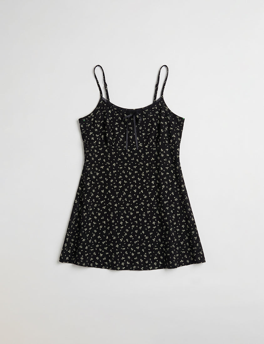 Adjustable Lace Floral Ruched Plus Size Mini Dress