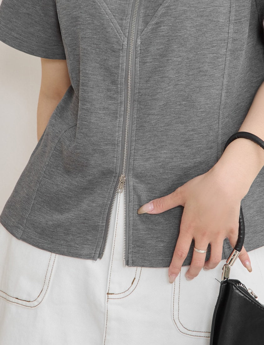 Instant Cool Cloud Cotton Double Zip Plus Size Shirt
