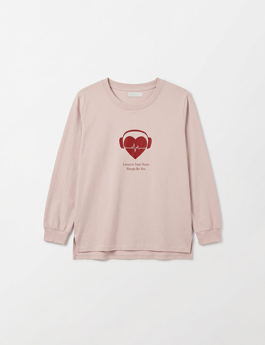 10th Anniversary Heartbeat Graphic Print Plus Size Sweatshirt