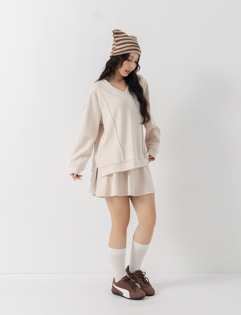 Pear-Shaped Friendly! Perfect Fit Seamed Yogurt Touch Plus Size Sweater