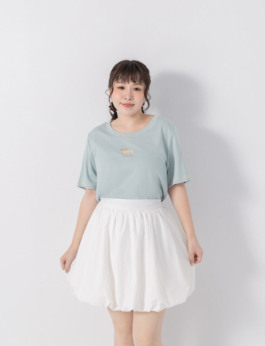 Instant Cooling Dachshund Print Plus Size Tee