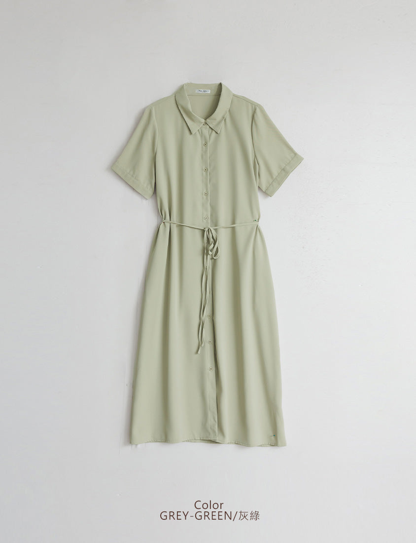MISS. Minimal Shirt Plus Size Maxi Dress (With Belt)