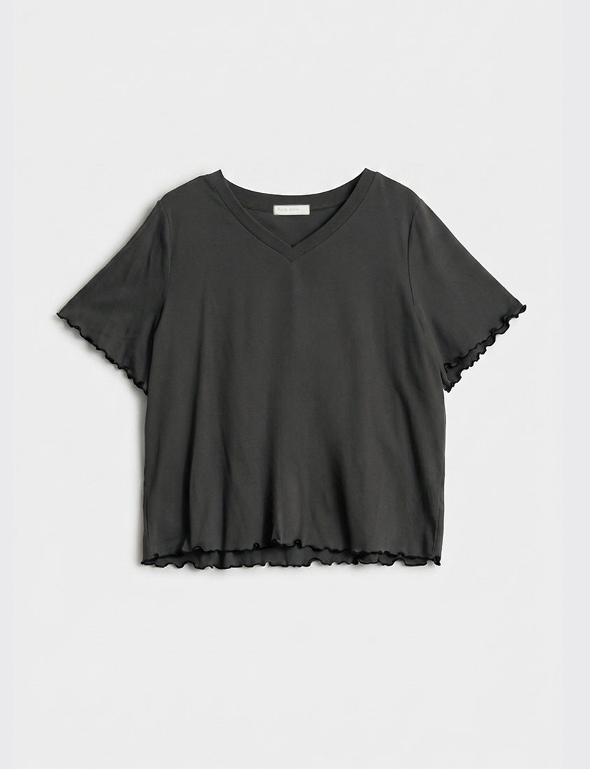 (V Neck) Zero Sweat Mark Cooling Plus Size Tee