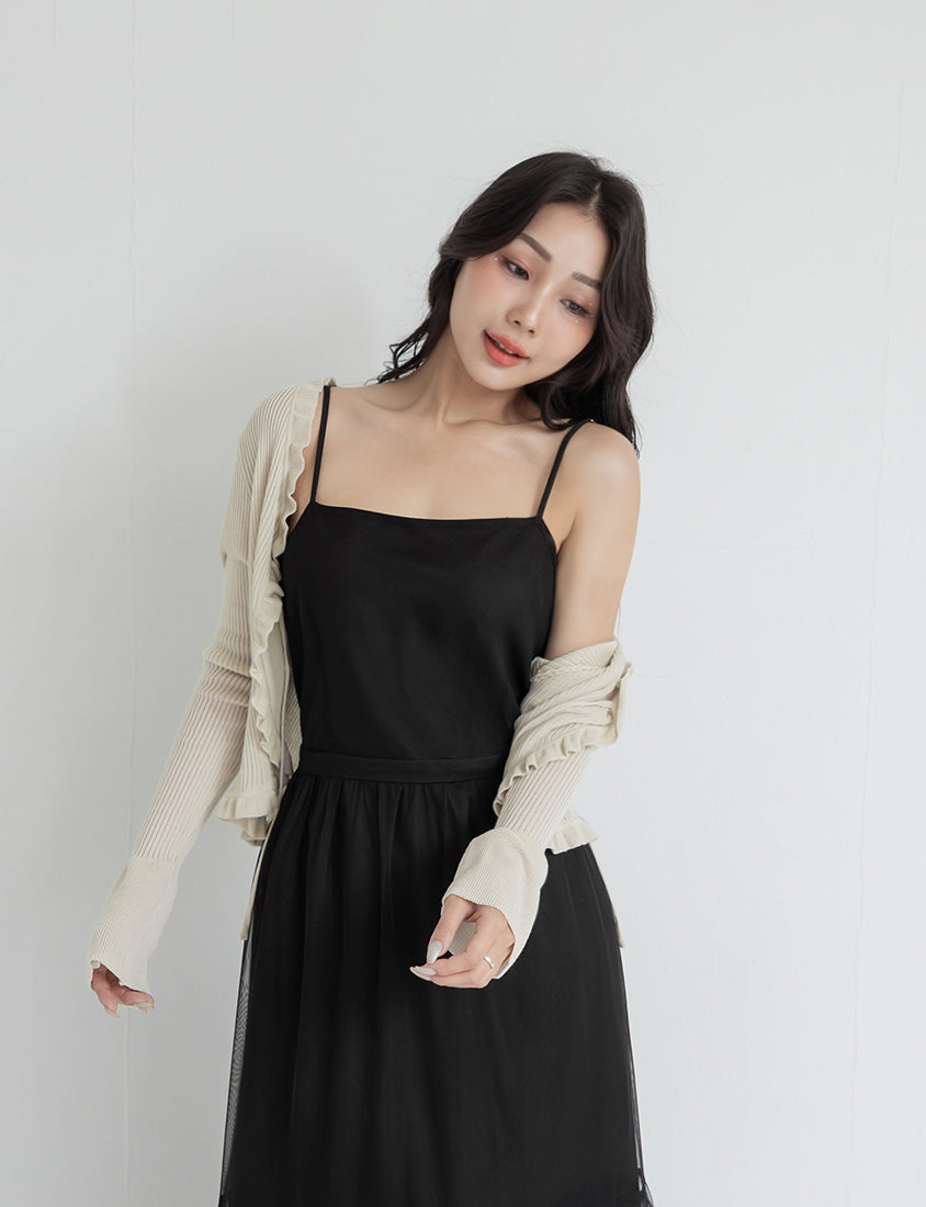 Instant Cooling Tencel Blend Tie-Front Knit Plus Size Cardigan
