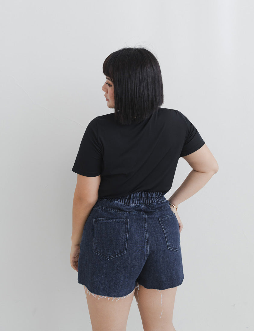 MUA! Silky Cool-Girl Ruched Plus Size Short Sleeve Top