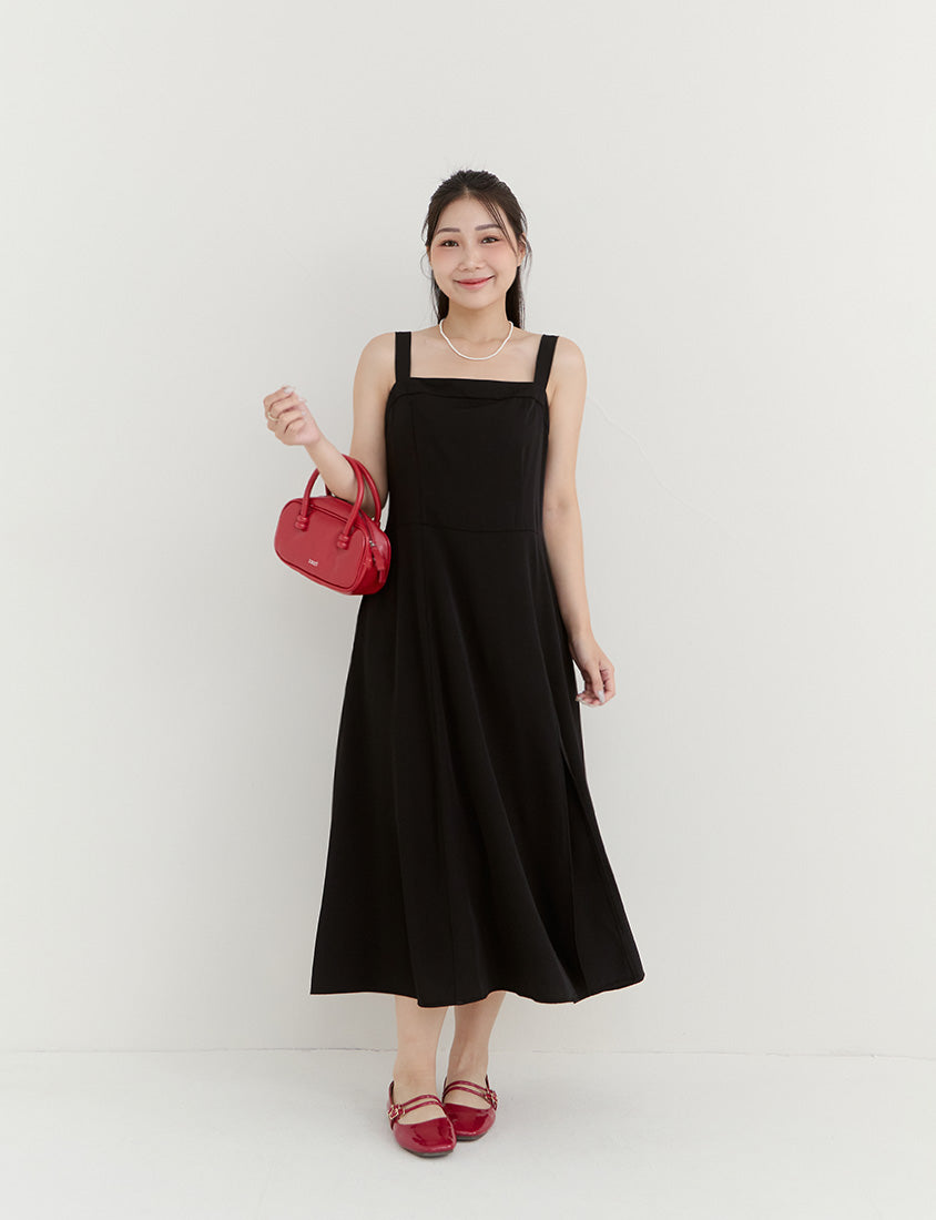 MISS. Minimalist Adjustable Strap Plus Size Maxi Dress
