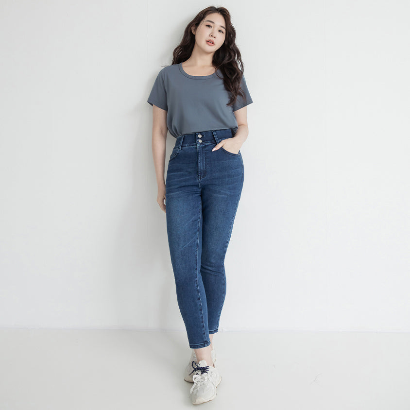 Push-Up High Waist Tummy-Control Plus Size Jeans