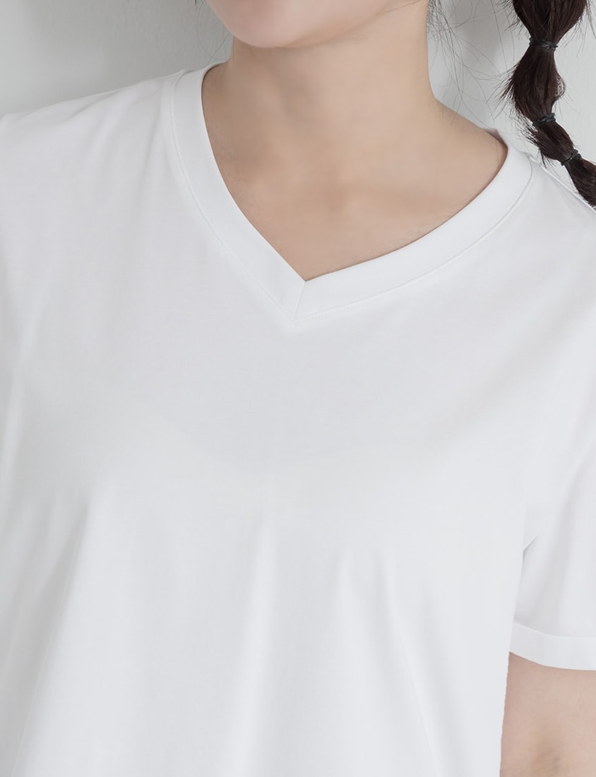 Instant Icy Cooling Sorona Plus Size V-Neck Tee