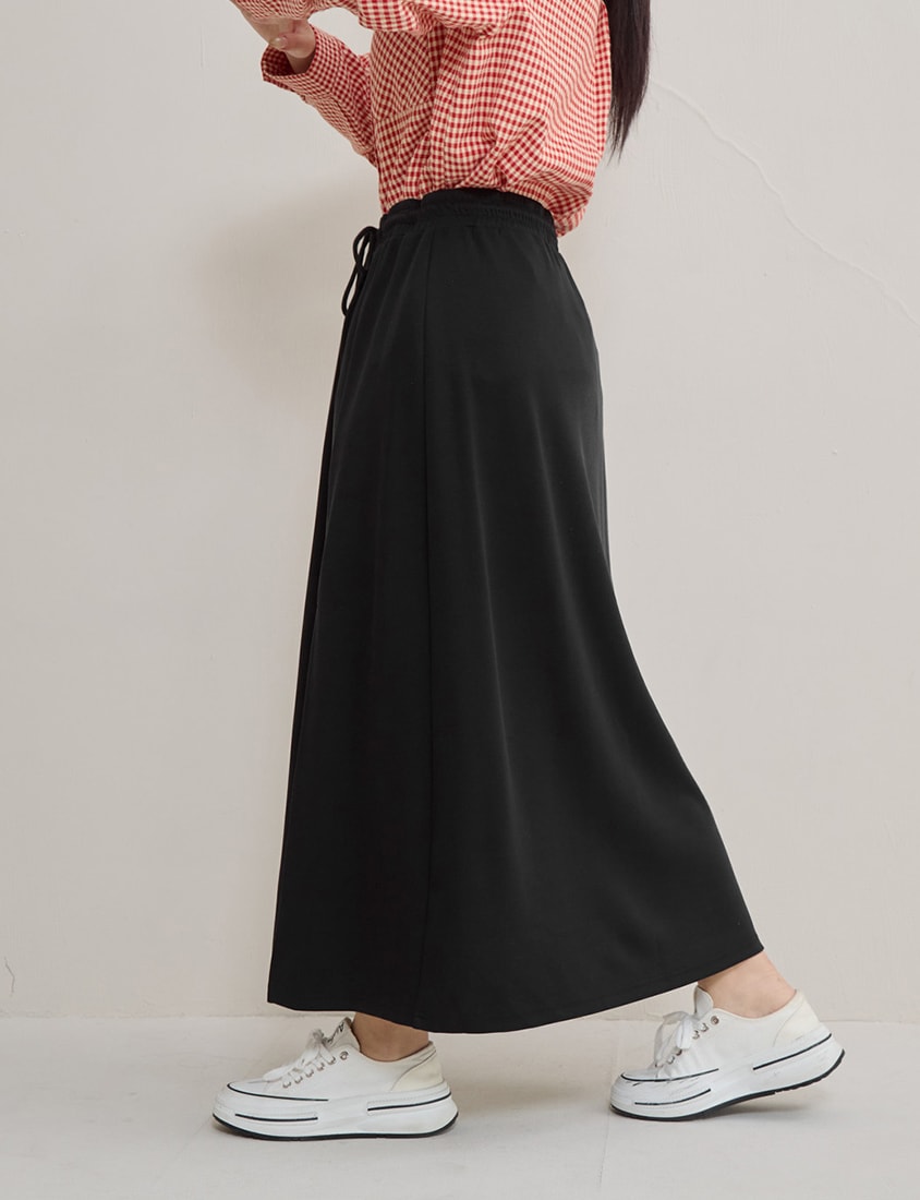 Instant Cool Cloud Cotton Slit A-Line Plus Size Skirt