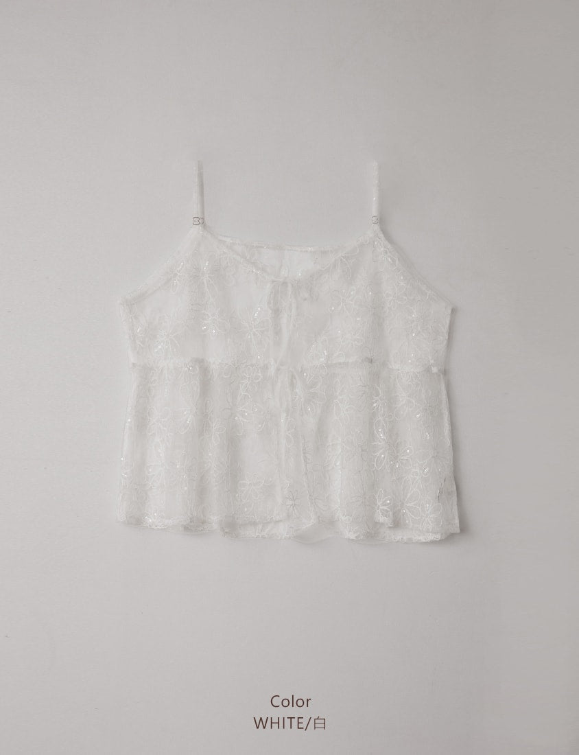 Delicate Floral Lace Layering Plus Size Camisole Vest