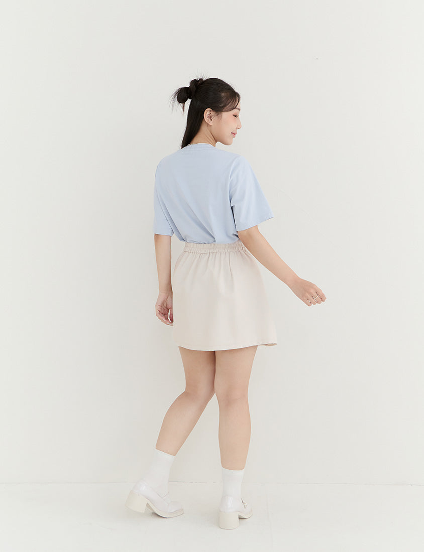 MISS. Elegant Contrast Letter Print Plus Size Tee